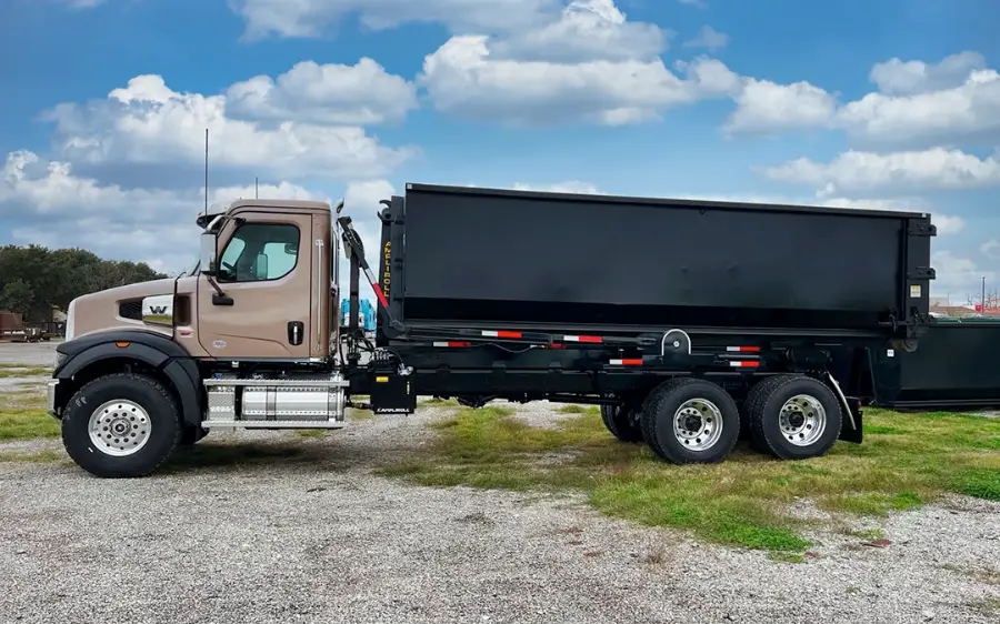 Alamo Disposal roll-off truck